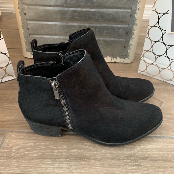 lucky brand calf hair booties